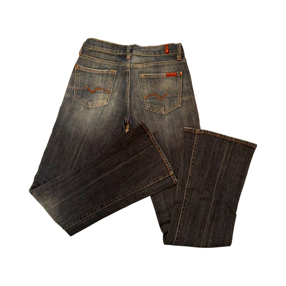 7 FOR ALL MANKIND Boot Cut Crystal Embellished Jeans